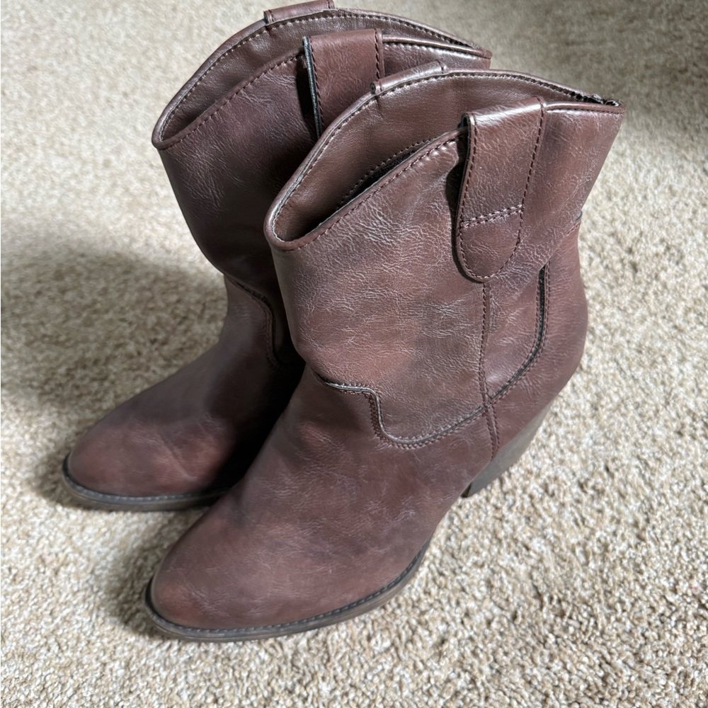 Madden Girl Dark Brown Heeled Boots